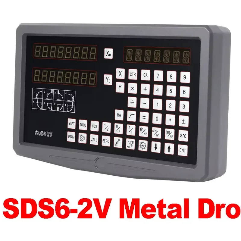 Фото SINO YHSINO SDS6-2V SDS6-3V Цифровой дисплей Dro с 5U TTL, железный корпус, защита от помех №2
