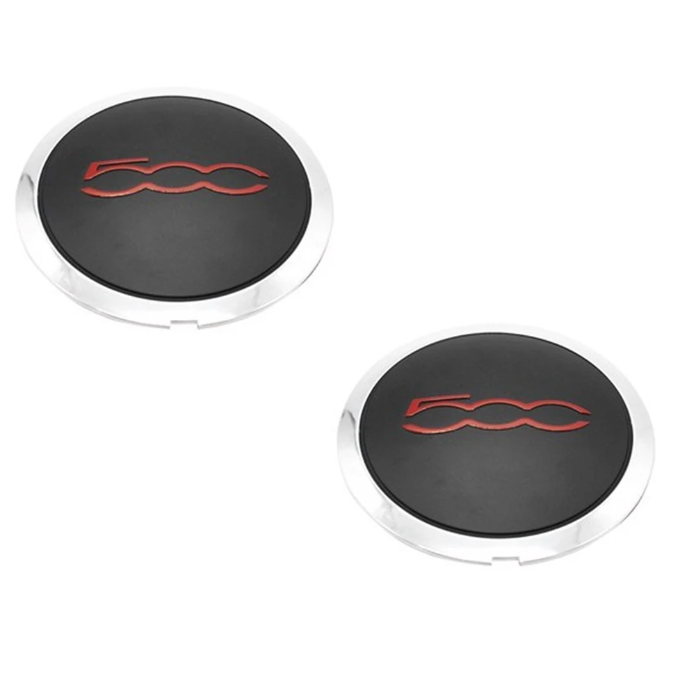 

2PCS 133Mm Wheel Centre Hub Cap for Fiat 500 Abarth 68078419AC 68078421AC Dust Cover 51884863 Silver+Red