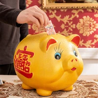 pig piggy bank saving secret large living room cute ceramic hidden safe coin money box kawaii paper money alcancia home decor