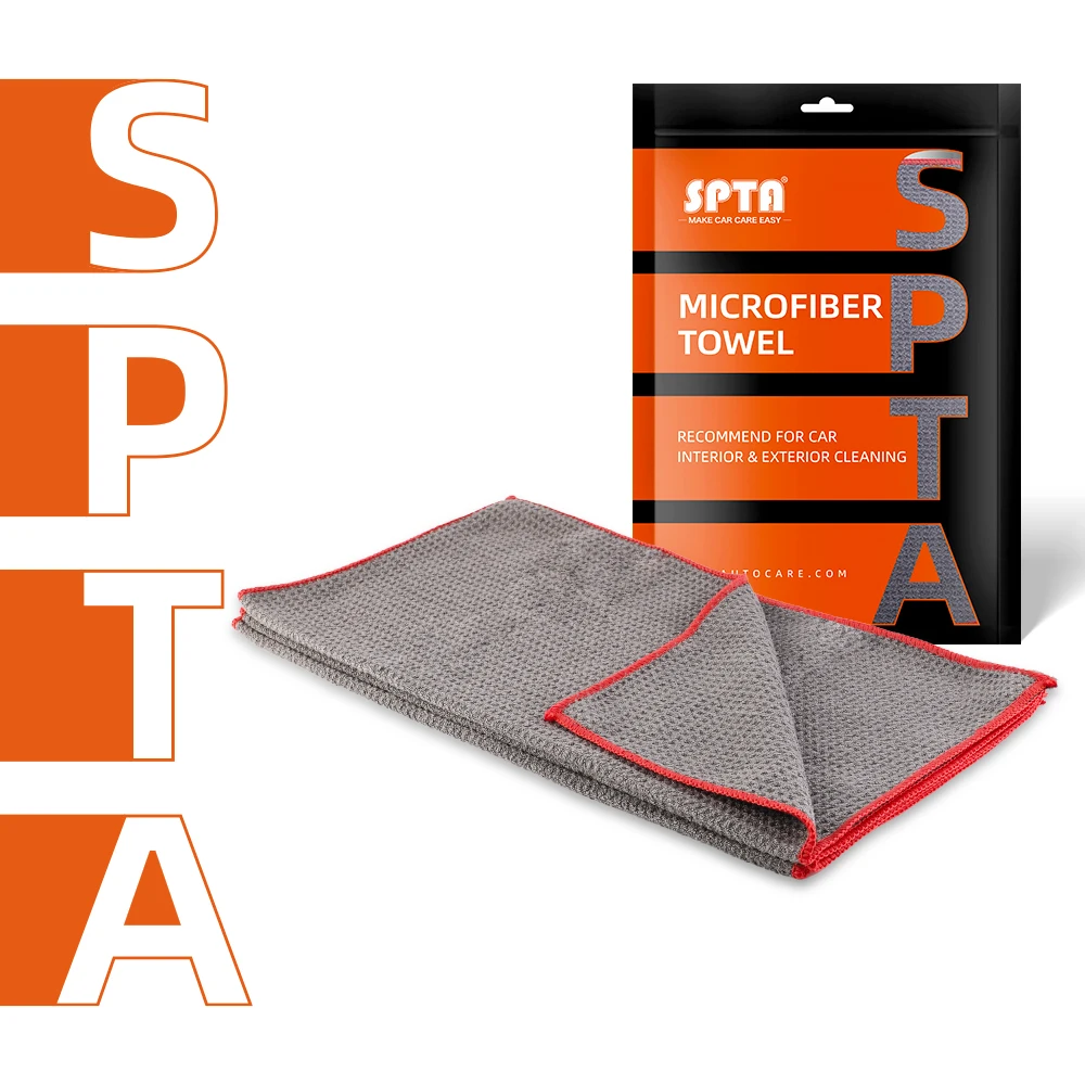 

SPTA 40x40cm Car Microfiber Waffle Towel Car Wash Towel Soft Microfiber for Car Window Glass Cleaning Polishing Detailing Towel
