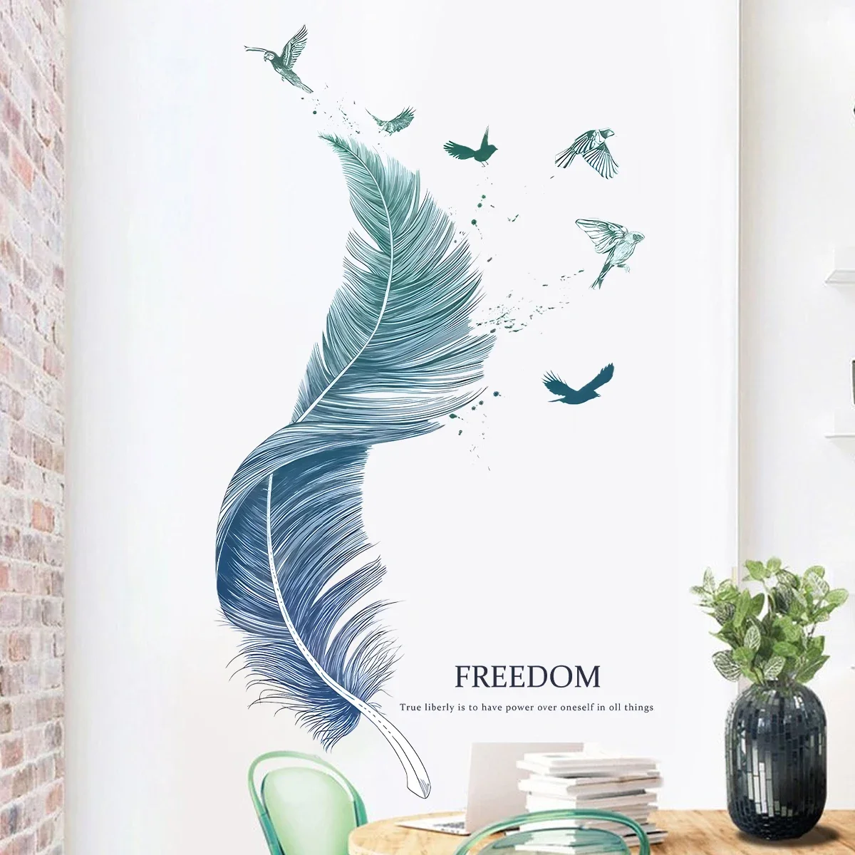 

Настенная наклейка BRUP из ПВХ с перьями