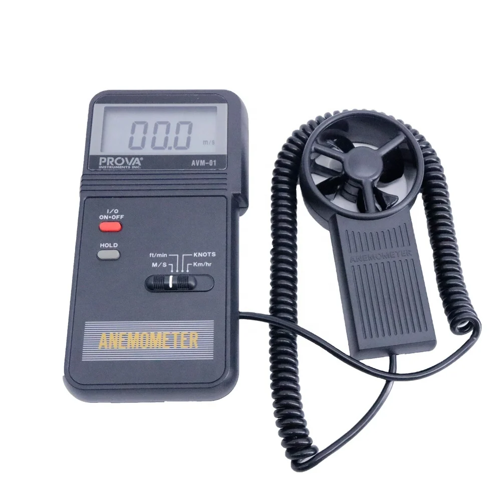 

AVM-01 PROVA Digital Anemometer Air Flow Velocity Meter Impeller type outdoor Anemometer 0.0-45m/s
