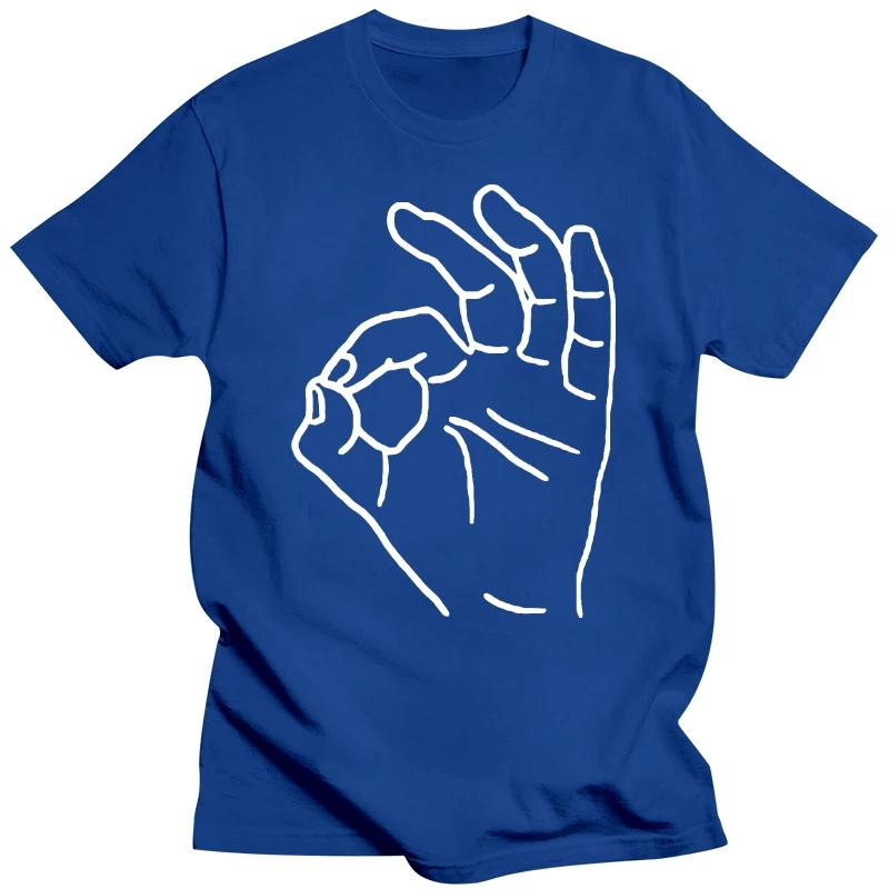 Новое поступление 2019 мужская модная черная футболка с надписью жестов рук