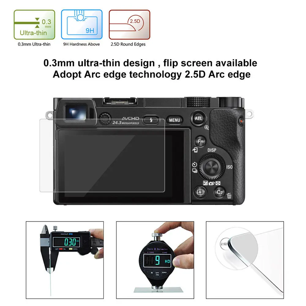 Защитная пленка для ЖК-экрана закаленное стекло Sony Alpha A6000 RX100 A77 ZV1 a6400 ZVE10 A7M4 a7M3 A7C