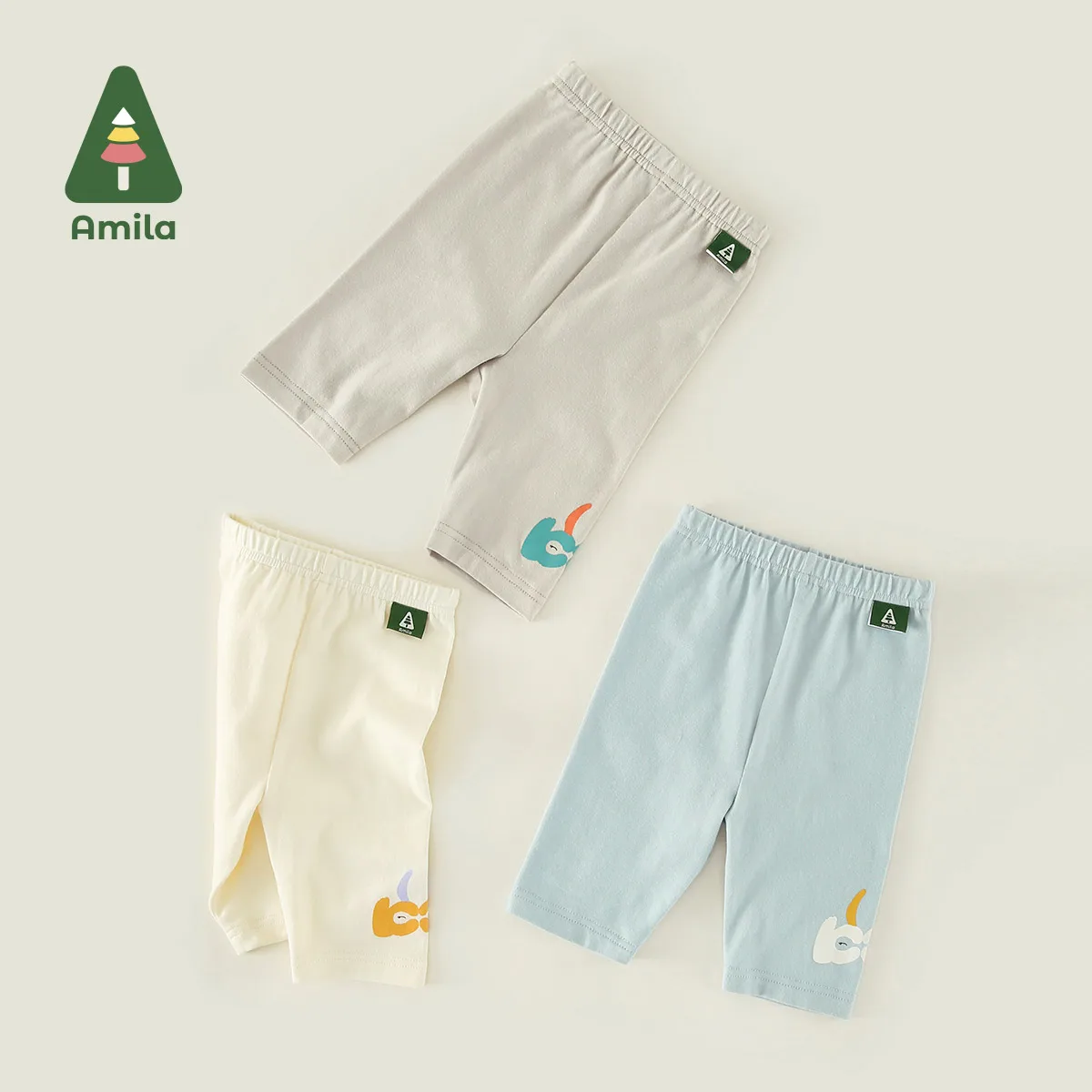 

Amila Baby Girl Leggings 2023 Summer New Cotton Trousers Breathable Basic Pants Toddler Soft Children's Clothing 0-6 Years