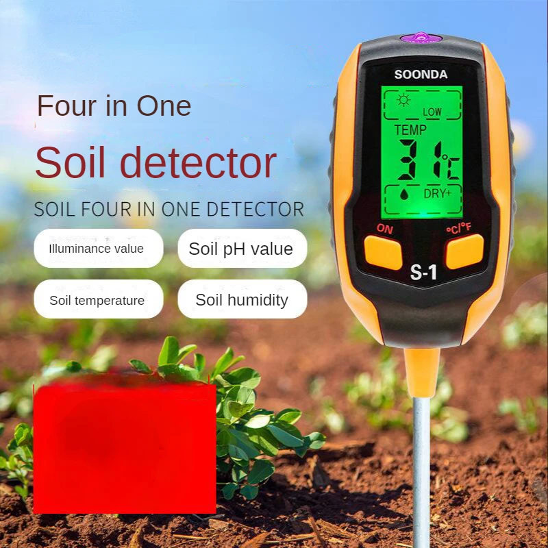 Four In One Soil Tester PH Tester Temperature Hygrometer Moisture Meter