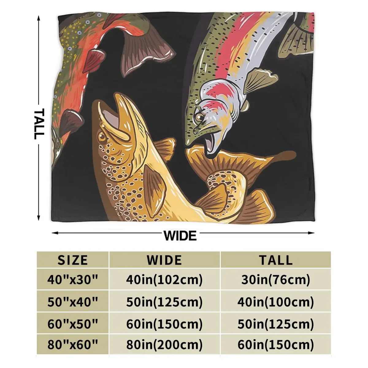Одеяло для ловли нахлыстом форели мягкий теплый фланелевый плед покрывало