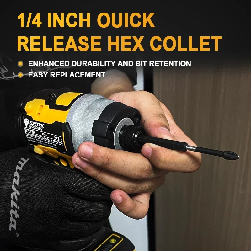 Фото DEWALT DCF850 20 В ударная отвертка электрическая ударная дрель электроинструменты 205NM бесщеточный двигатель аккумуляторный инструмент №5