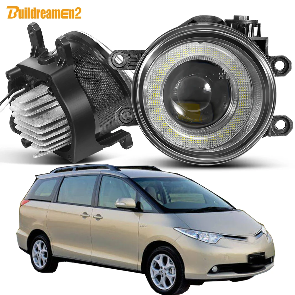 

2 Pieces 40W Angel Eye Fog Light Assembly H11 Car LED Fog Daytime Running Lamp DRL 4000LM 12V For Toyota Tarago ACR50R 2006-2019