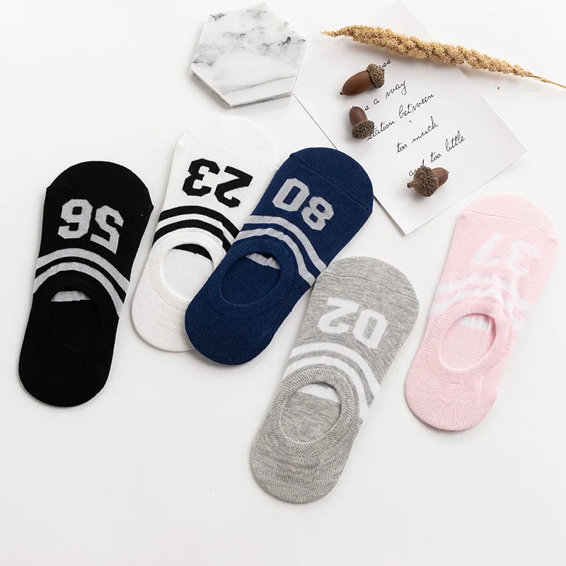 

10 шт. = 5 пар, женские короткие невидимые носки-башмачки, комплект женских нескользящих силиконовых хлопковых тапочек