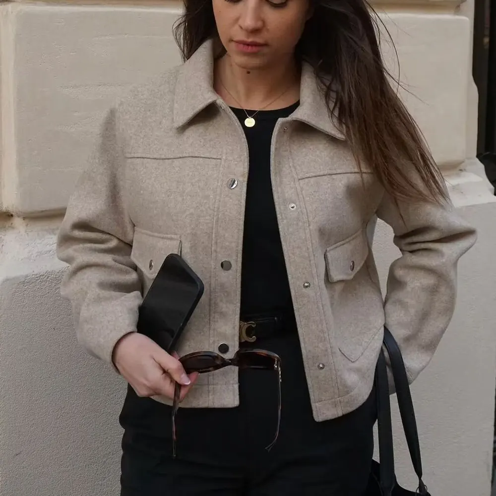 DUOPERI женская многоцветная мягкая легкая куртка с длинным рукавом однобортная