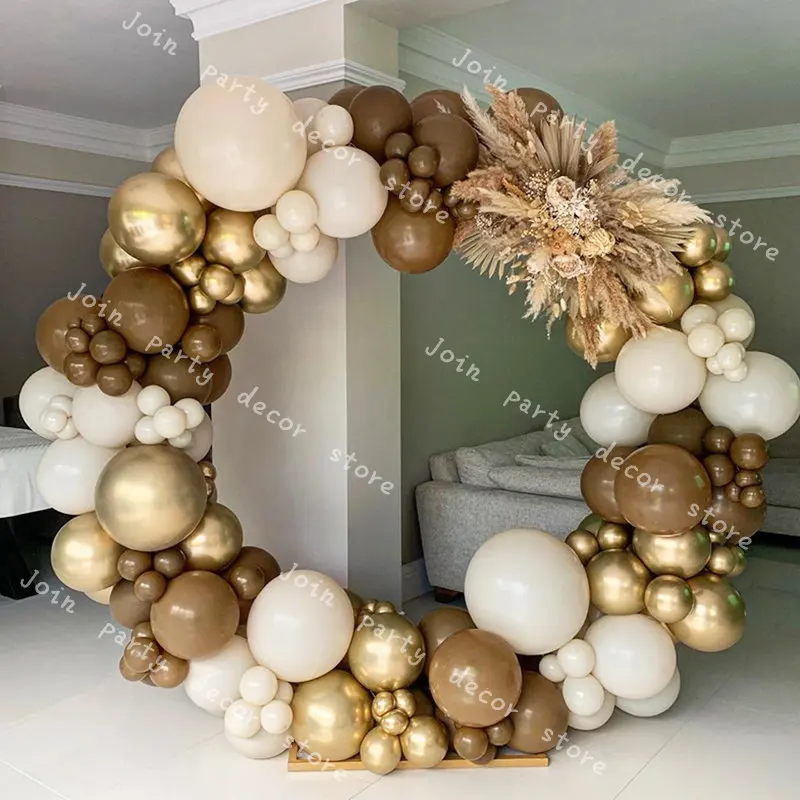 

DIY Wedding Arch Decorations Coffee Sand White Gold Balloon Garland Birthday Party Baby Shower Balloons