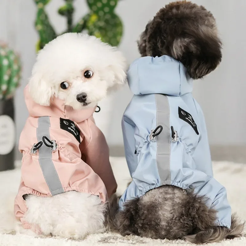 

Dog Pet Raincoat Waterproof Reflective Mesh Breathable Rain Jacket Coat Clothes Small Medium Cat Dog Hoodies Jumpsuit Raincoats