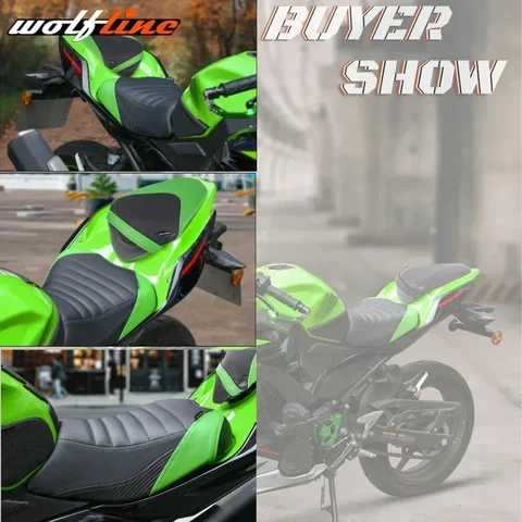 WOLFLINE переднее седло, подушка для сиденья, 2 шт./компл. для Kawasaki Ninja400 Z400 2018-2024 2019 2020 2021 2022 2023