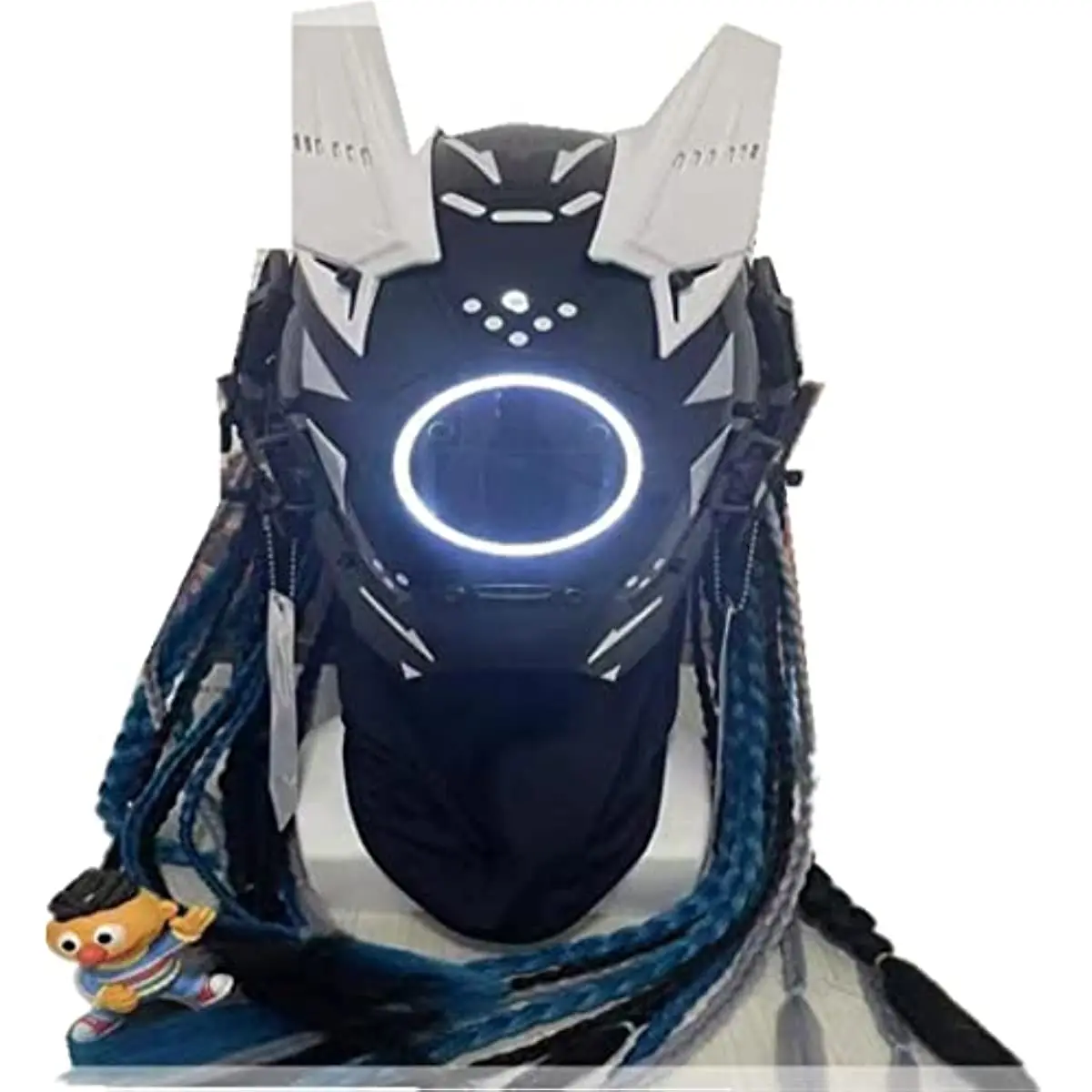 Cybepunk шлем маска для косплея мужчин футуристический Techwear черный аксессуар