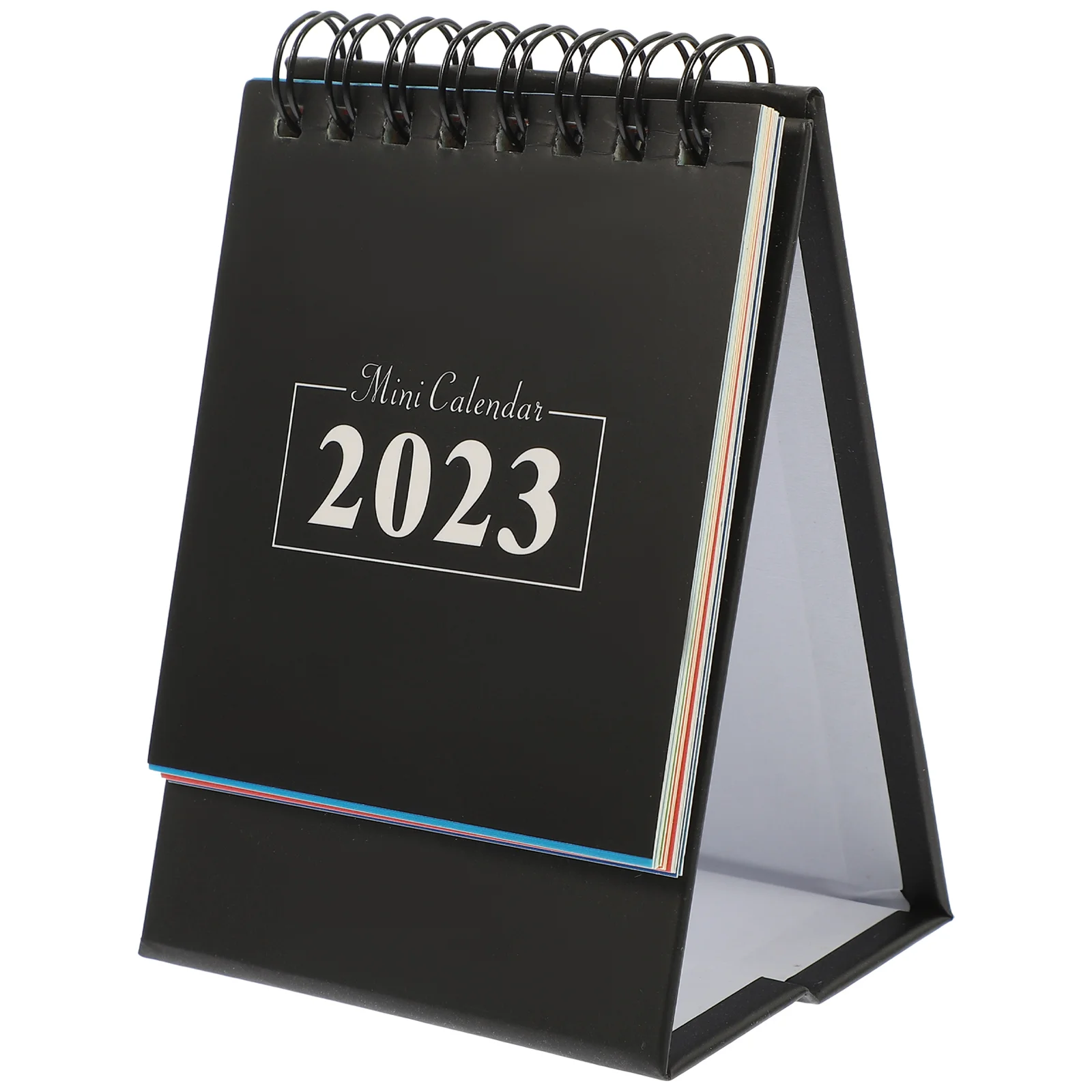 

Calendar Standing Mini Schedule Tabletop Spiral Year Desktop 2023 Flipping Desk Planner Agenda Tent Planning Modern Free Coil