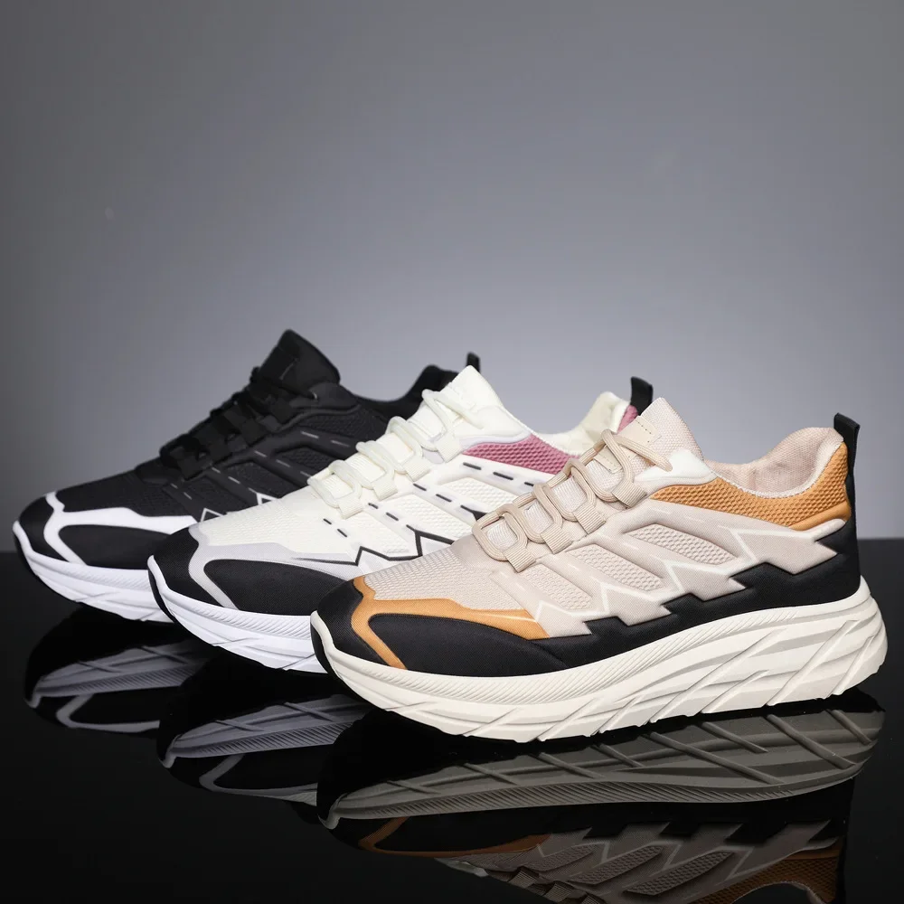 Новая мужская обувь спортивная на толстой подошве дышащая сетчатая модная