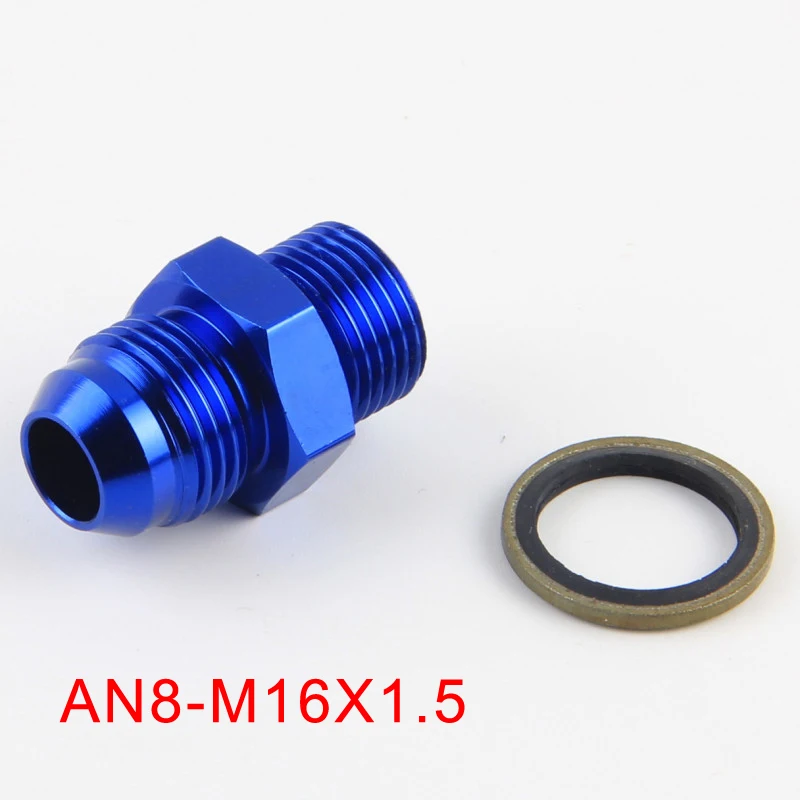 

AN6 AN8 AN10 до M10*1,0 M10*1,5 M12/M14/M16/M18*1,5 Резьба Прямой фитинг для топливного мазутного воздушного шланга Мужской адаптер Автомобильные аксессуары