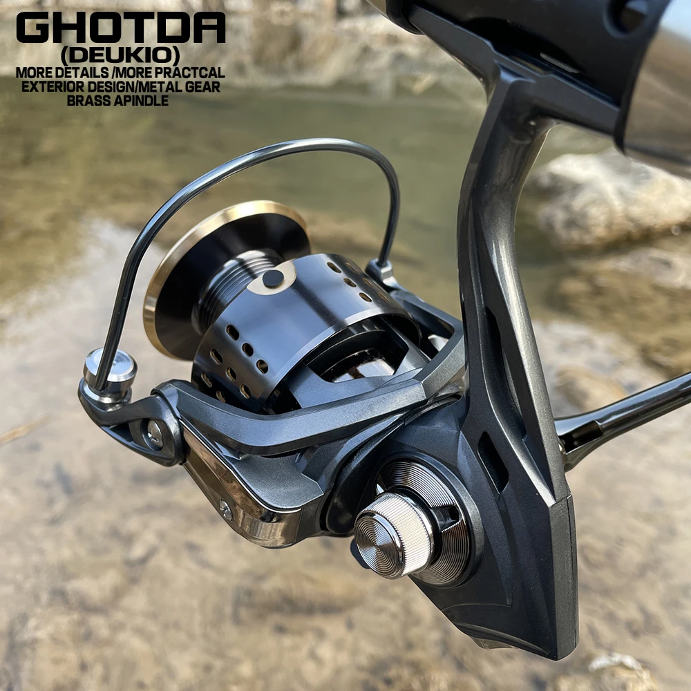 

Fishing Reel 2000~7000 Series Metal Spool One-way Gapless 15kg Max Drag Power Spinning Wheel For Sea Saltwater Carp Pesca