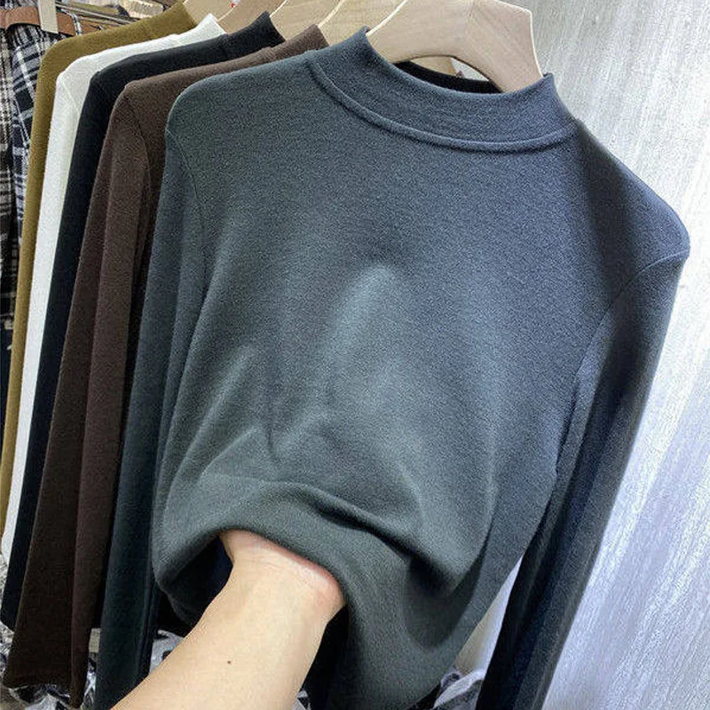 Женская Фланелевая рубашка с длинным рукавом и воротником-стойкой