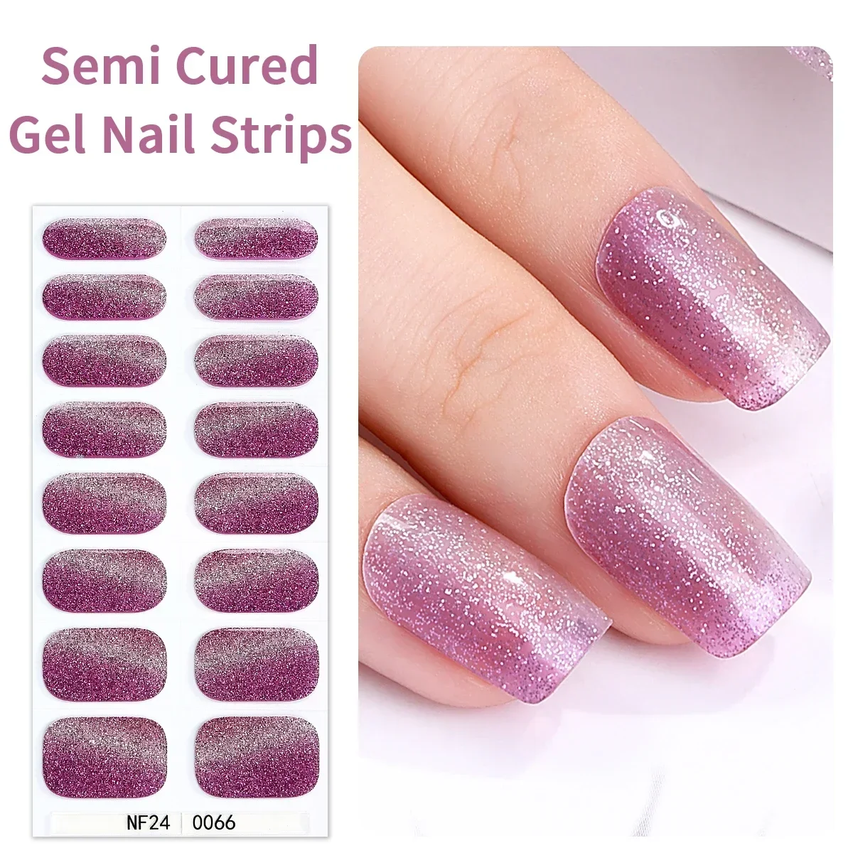 16 наконечников полузатвержденные гелевые наклейки для ногтей клейкие