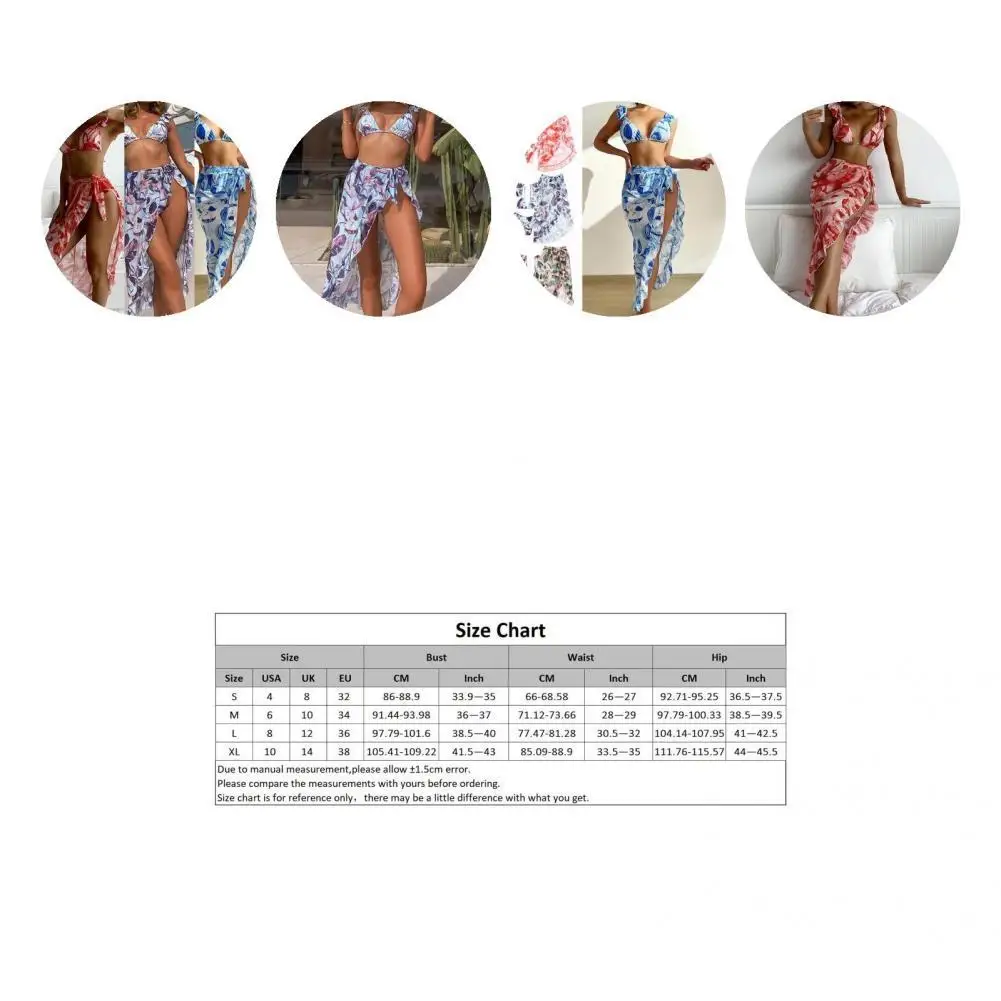 

Girls 3Pcs/Set Popular Quick Dry Backless Swimwear Three-piece Bathing Suit Wire Free for Vacation