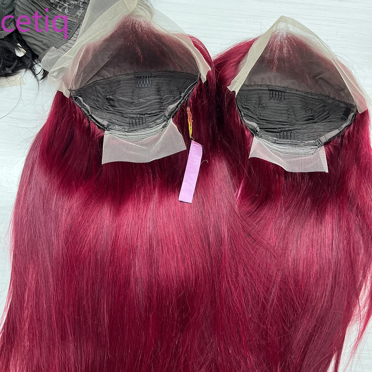 Парики на полной сетке бордового цвета 99J 13x4 парик из человеческих волос спереди