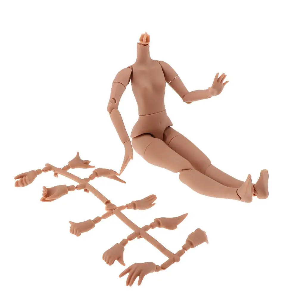 

19 Joints Body Doll with Hands for Doll Accessories, Suitable Presents (Black Skin)