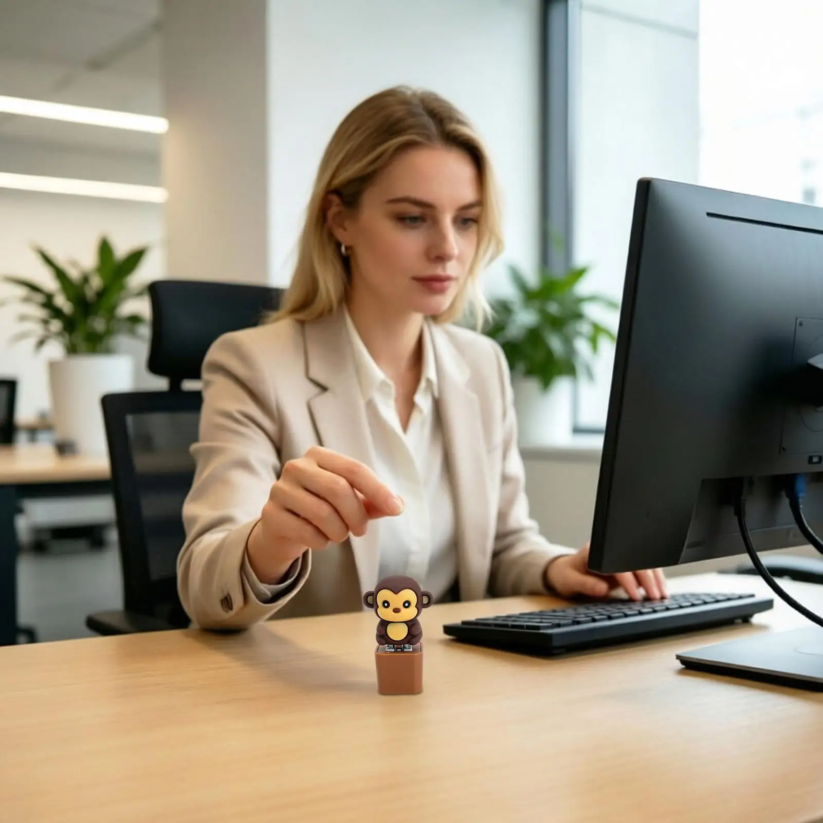 Фото Брелок-антистресс Clicker Fidget Fun Animal со светодиодной подсветкой и звуком, брелок-клавиатура для школы, совещаний, дома, класса, работы №1