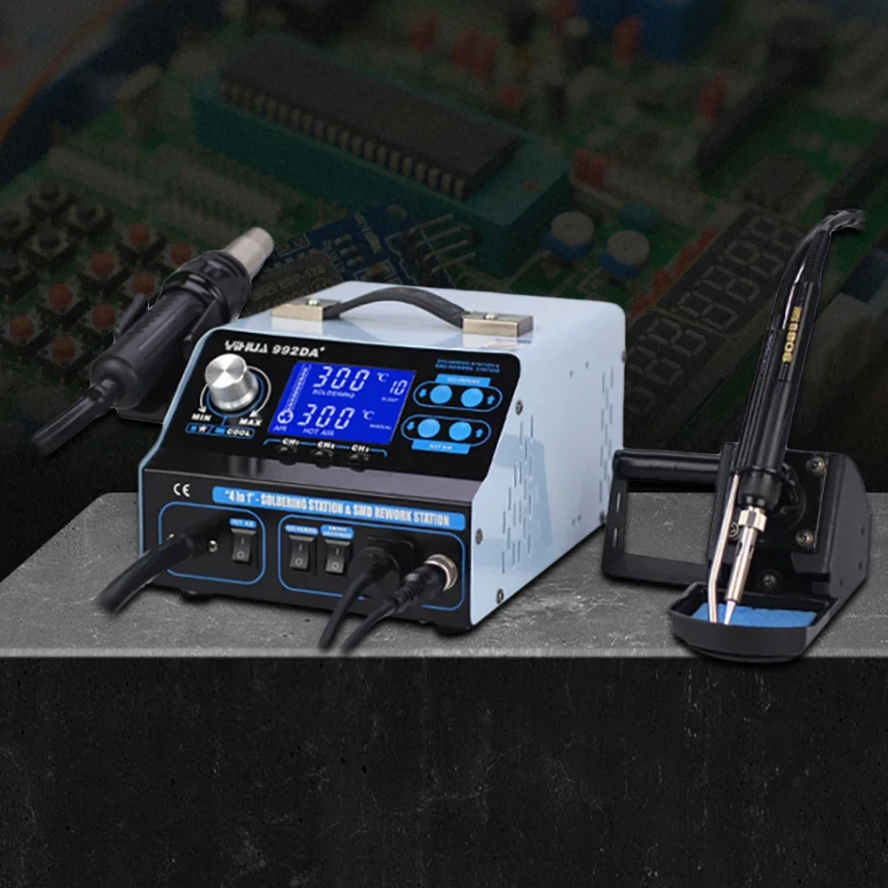 Паяльная станция 992DA + BGA паяльная SMD цифровая сварочная пушка горячего воздуха