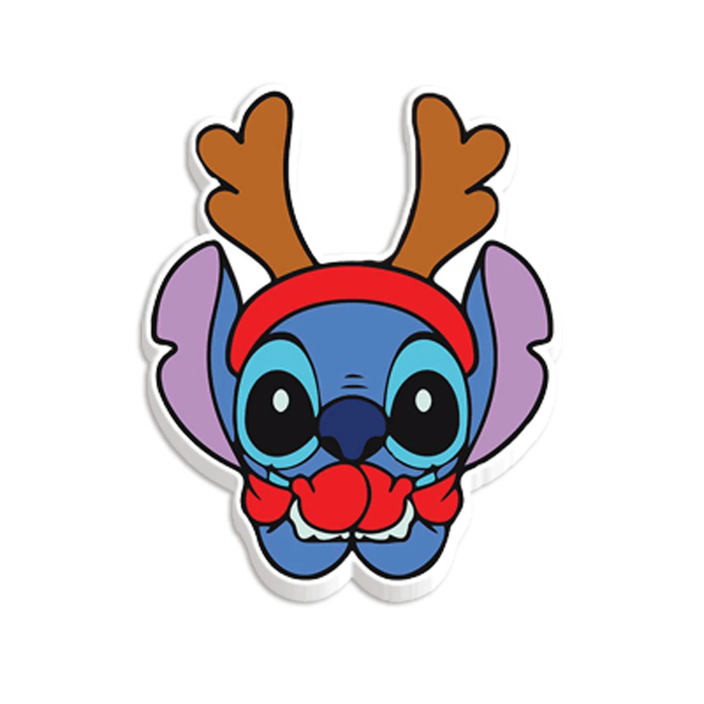 

10Pcs/lots Christmas Disney Lilo & Stitch Pattern Planar Resin Printed for DIY Hair Bows Clips Decorations