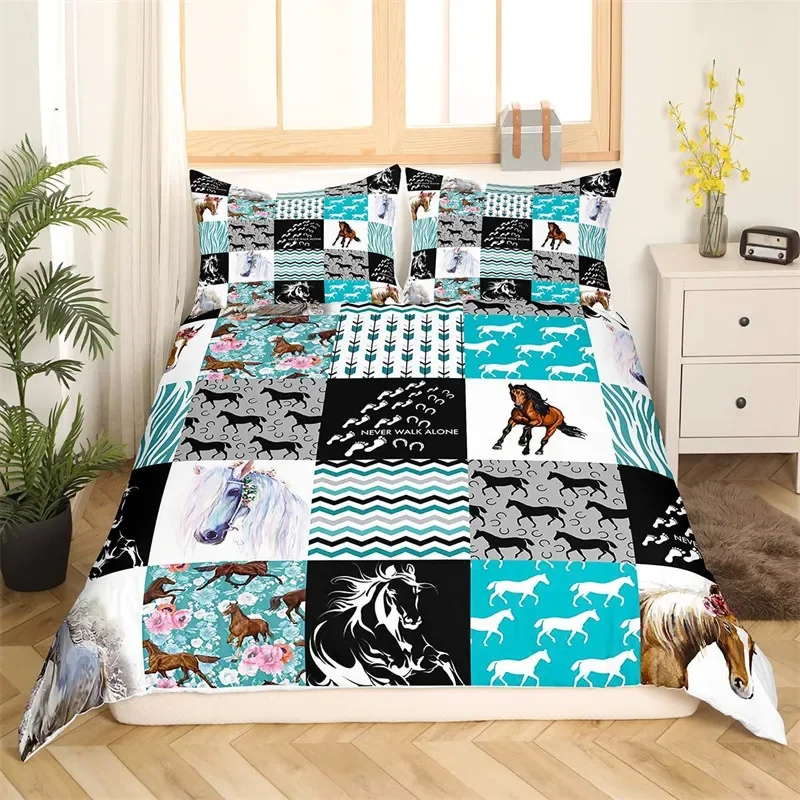 Пододеяльник с лошадью комплект постельного белья в Западном ковбойском стиле