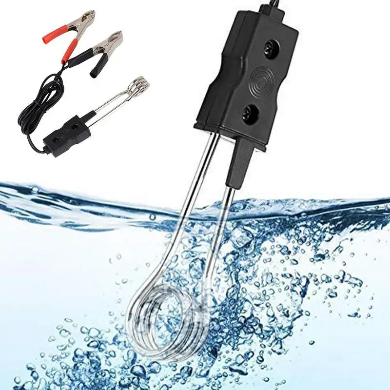 

Car Hot Water Heater Submersible Instant Hot Water Travel Car Heaters Electric Fast Heating With Battery Clips For Picnics