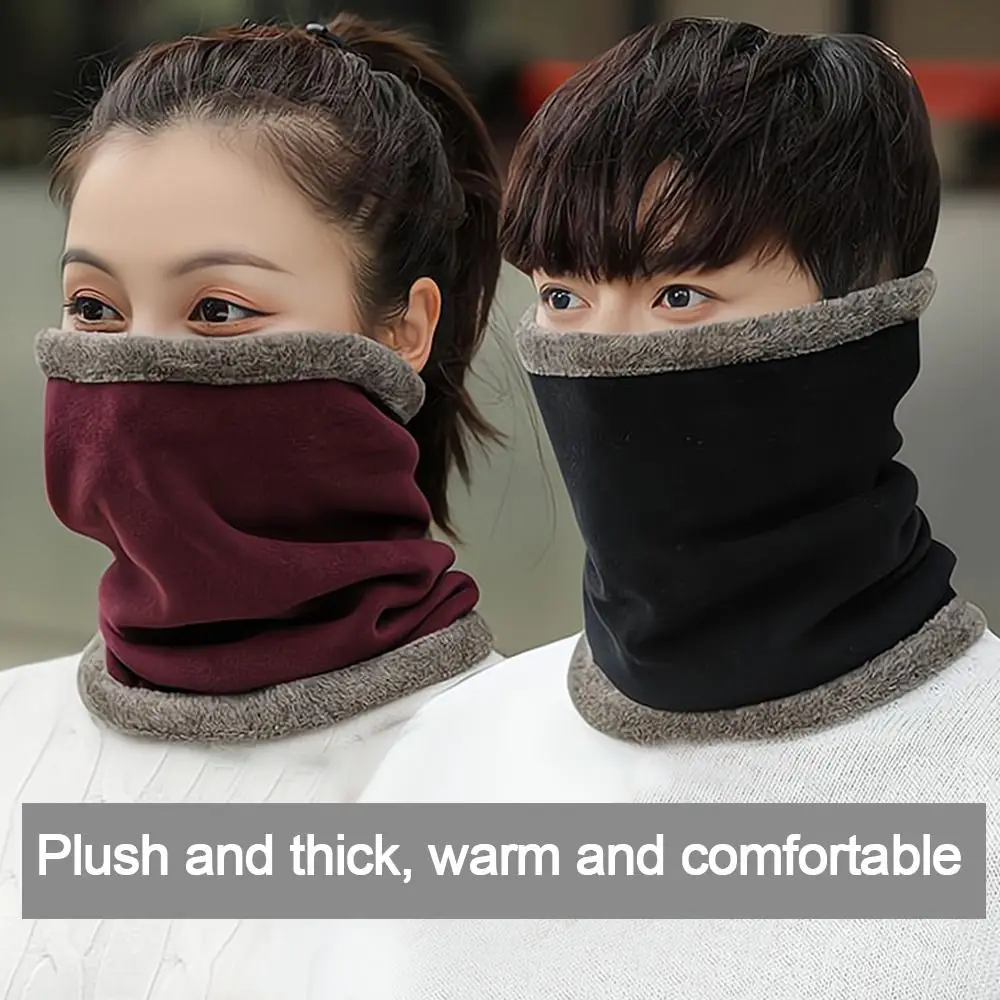 Зимняя спортивная бандана для бега бархатная термозащитная шеи походов езды на