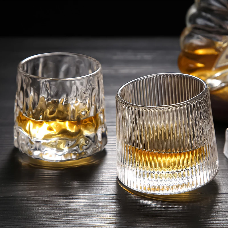 Универсальная Стеклянная Чашка Для Виски Прочная Круглая Посуда Коктейлей Вина