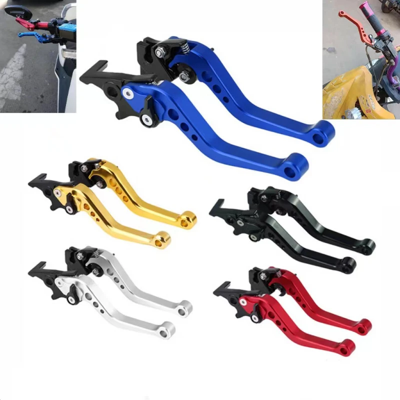 

1 Pair Aluminium Alloy CNC Motorcycle Clutch Drum Brake Lever Handle Brake Handle Universal Fit for Motorbike Modification