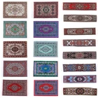 Мини-коврик для кукольного домика в турецком стиле 1:12, Цветочный Коврик, украшение для игрового домика, напольные покрытия, миниатюрный плетеный коврик, аксессуары для кукол