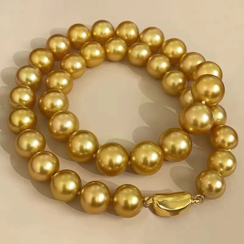 Подвеска из серебра 925 пробы с жемчугом 17 дюймов 12-14 мм