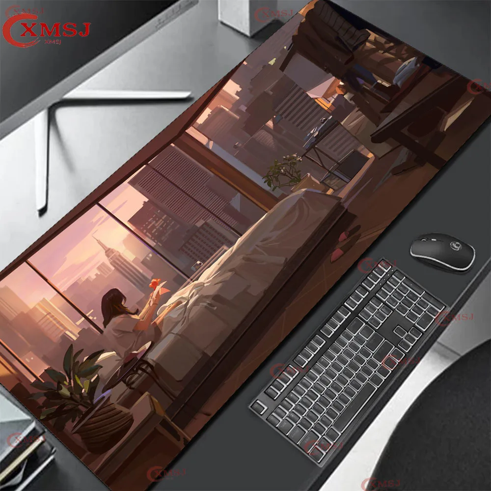 

Anime Beautiful Girl Fantasy Magic Mouse Pad Computer Gamer Accessories Art Office Mouse Pad Office Keyboard Rug Desk Decoration