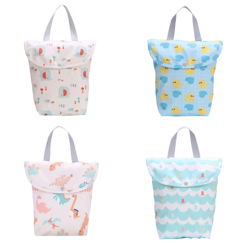 

Детская сумка для подгузников с ручкой, водонепроницаемая, многоразовая, вместительная, для путешествий, покупок, переноски