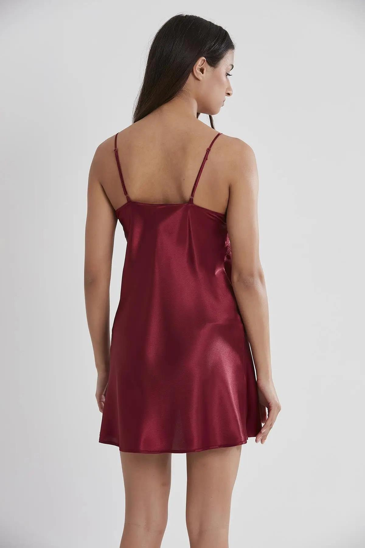 

Women's Satin Ruched Nightly Sexy Nightgown