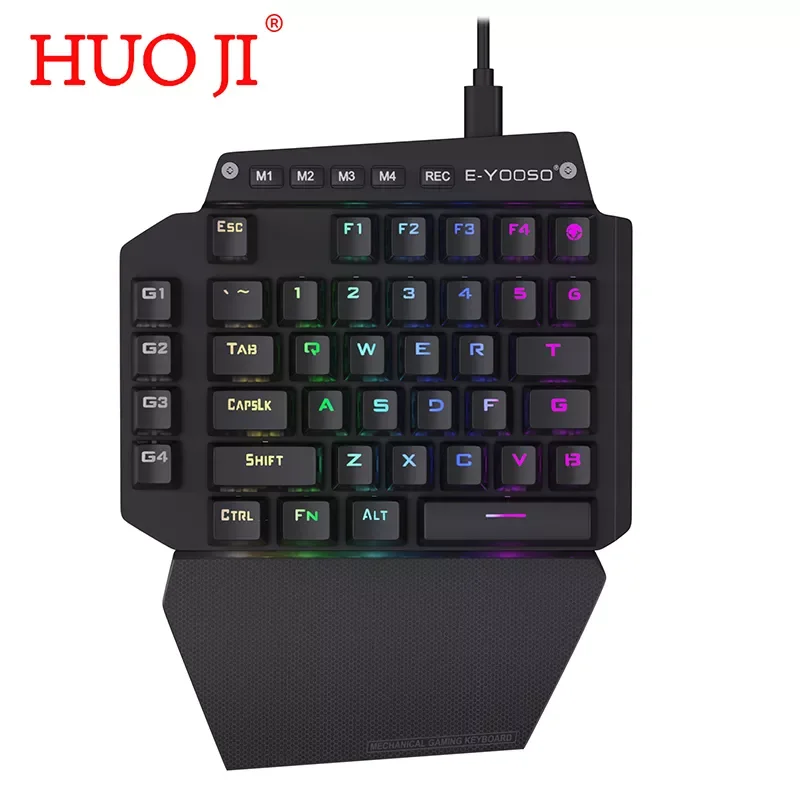 

K700 one-hand mechanical game keyboard RGB LED backlit white switch full key Macro programming 44 key LOL/Wow/dota2 / PUBG/CF
