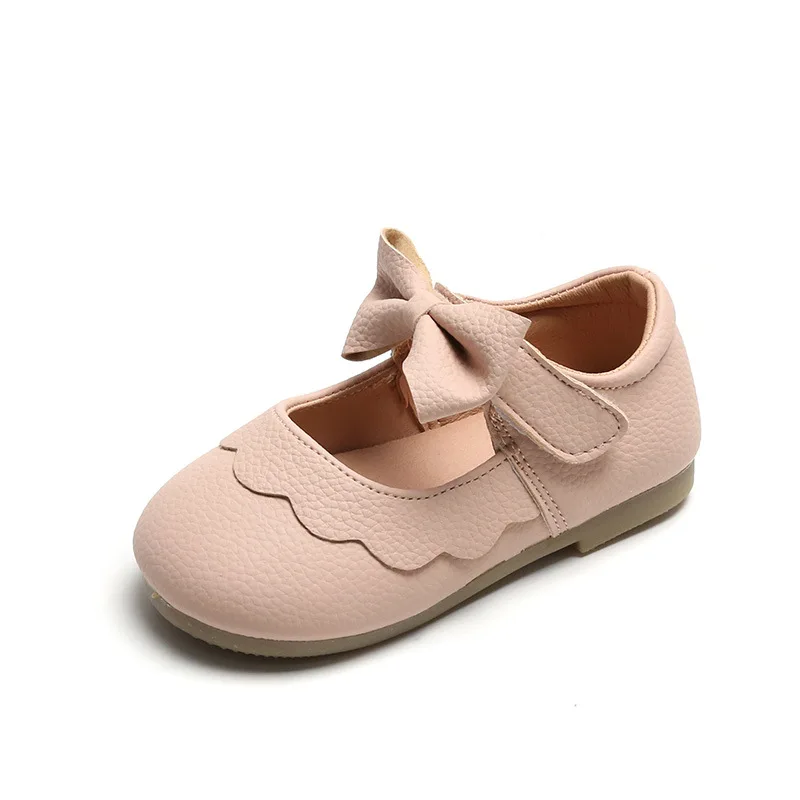 

Baby Loafers Fashion Cute Bow Design Little Girl Single Shoes Soft Soled Children's Leather Casual Shoes Fashion Toddler Flats