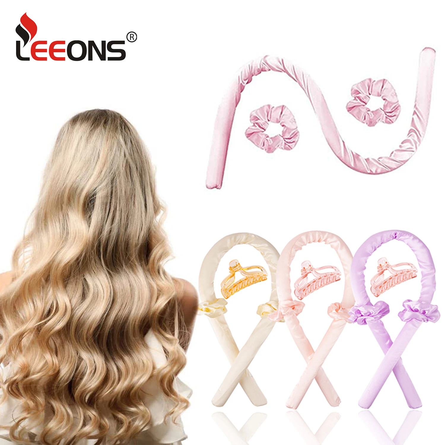 

Heatless Curling Rod Headband Long Hair Rollers Lazy Sleep Hair Rollers Heatless Curling Rod Make Curly Hair Accessories Бигуди