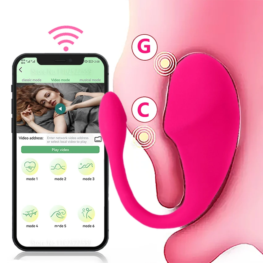 Приложение Bluetooth Вибраторы точки G для женщин Беспроводной пульт дистанционного управления Носимое вибрирующее яйцо Женский стимулятор Тр...