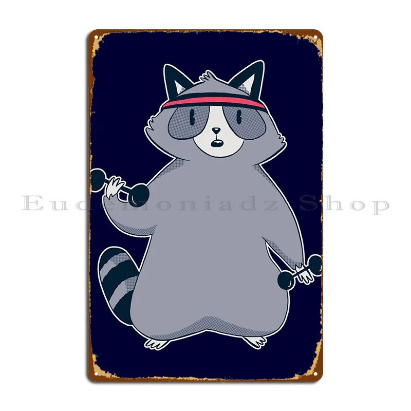 

Классический жестяной постер с изображением енота мусора