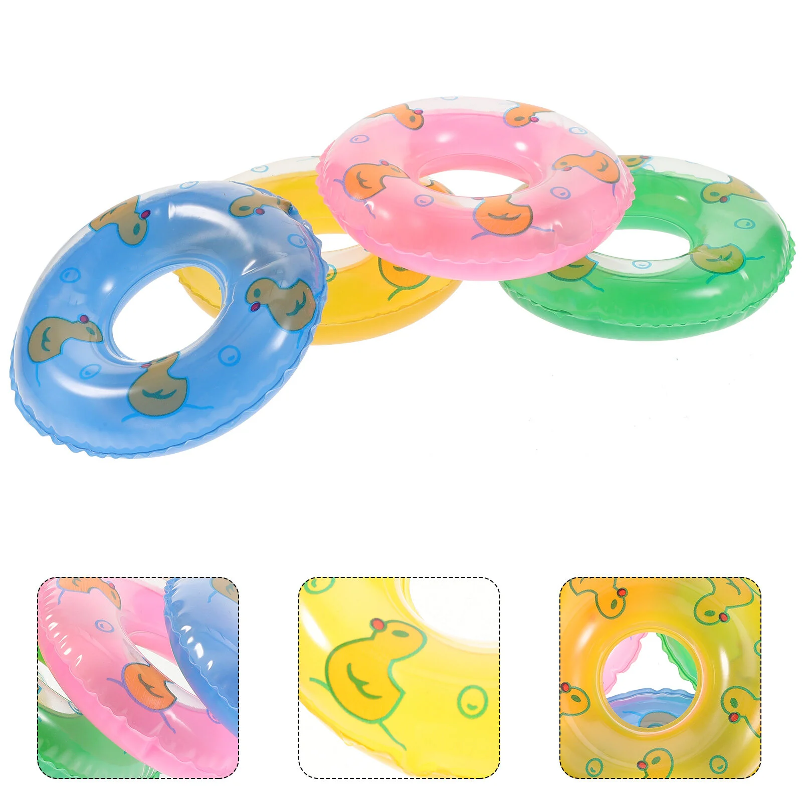 

Accessories Cartoon Mini Swim Rings Miniature House Decors Ornaments Swimming Props