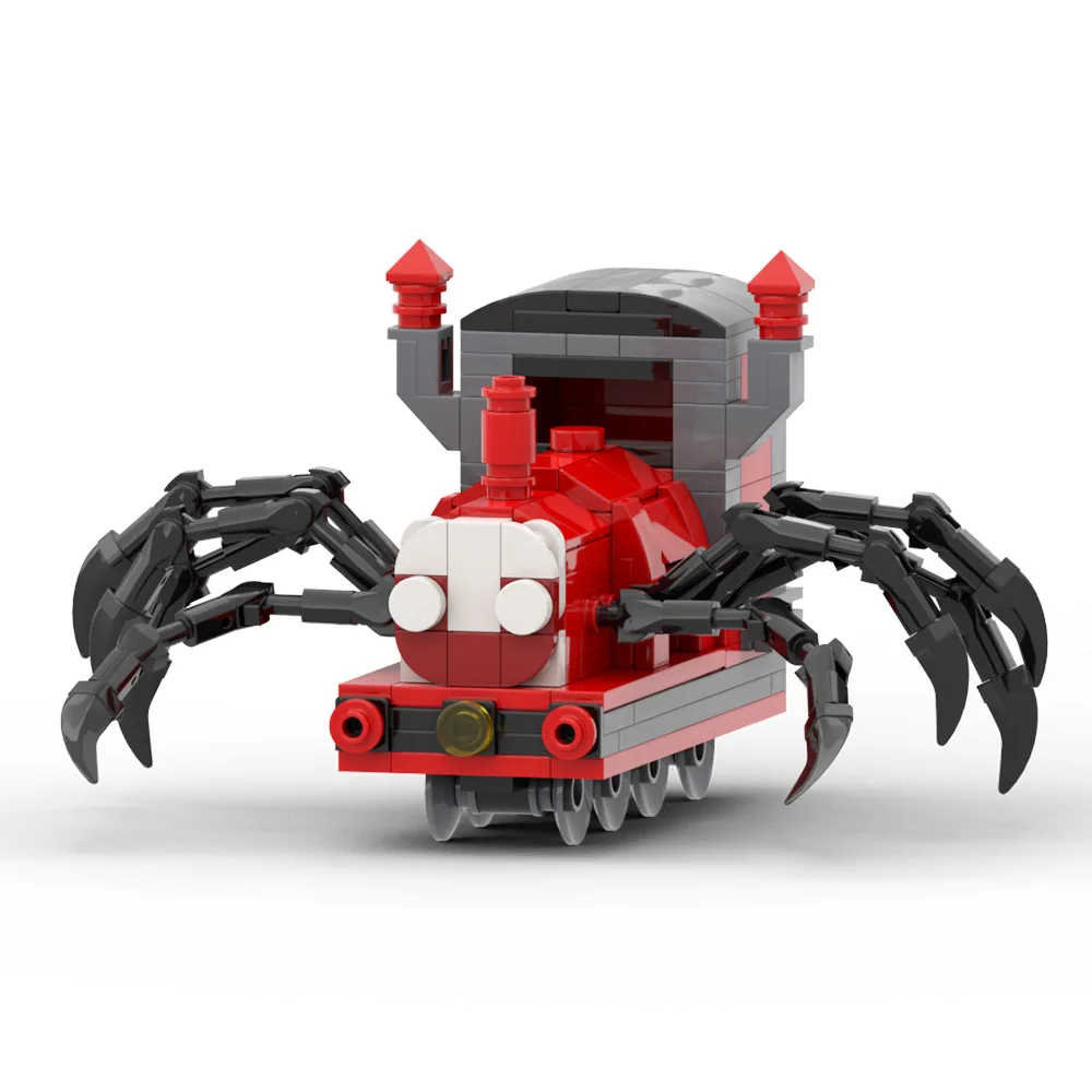 Фото BuildMoc, игра ужасов, чоо-ЧОО, Чарльз, набор строительных блоков, паук, поезд, железнодорожный трек, фигурки животных, кирпичи, игрушки, подарки н... №4