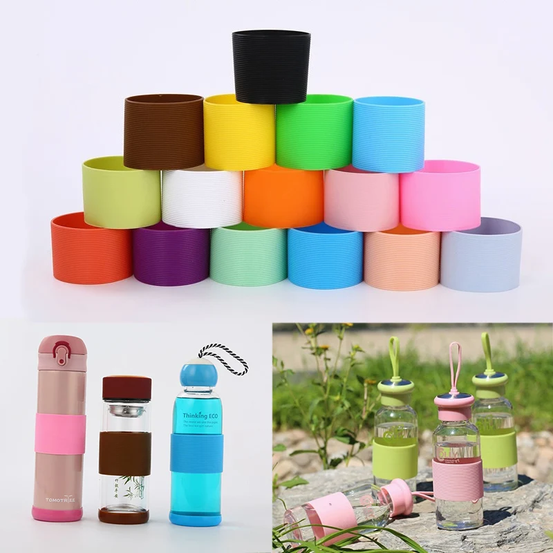 Silicone Ceramic Cup Sleeves Coffee Mug Wraps Sleeves Recyclable Heat Proof Glass Water Cup Sleeves Plumyl Cup Cover Home Tools