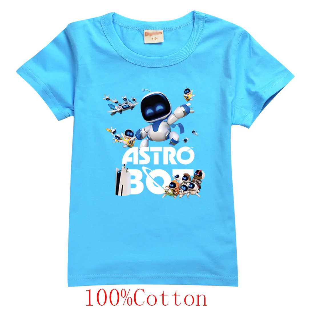 Game ASTRO BOT T-Shirt Kids Cartoon T Shirts for Boys ASTROBOT Graphic Tees Toddler Girls Short Sleeve Tshirt Children Clothing
